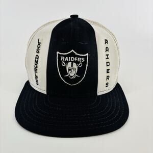 Vintage Los Angeles Raiders Nfl Ajd Lucky Stripes Trucker Snapback Hat Vegas